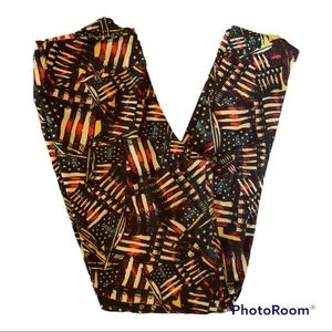 LuLuRoe American Flag Leggings OS